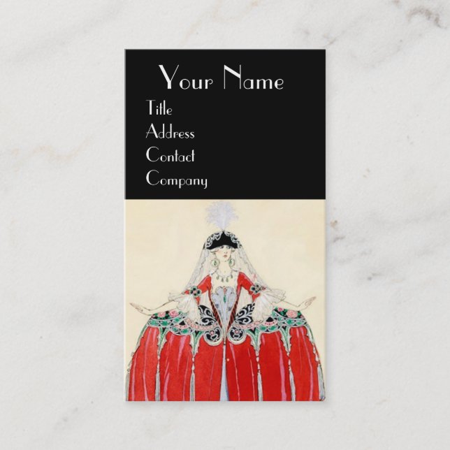 TARJETA DE VISITA ROCOCO LADY FASHION COSTUME DISEÑADOR MAKEUP ARTIS (Anverso)