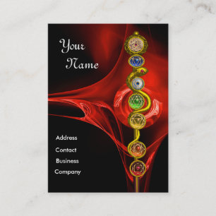 TARJETA DE VISITA ROD DE ASCLEPIUS,7 CHAKRAS, YOGA, ENERGÍA ESPIRITU