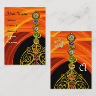 TARJETA DE VISITA ROD DE ASCLEPIUS,7 CHAKRAS, YOGA, ENERGÍA ESPIRITU