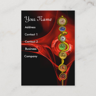 TARJETA DE VISITA ROD DE ASCLEPIUS,7 CHAKRAS, YOGA, ENERGÍA ESPIRITU