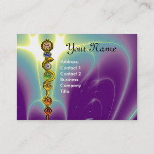 TARJETA DE VISITA ROD DE ASCLEPIUS,7 CHAKRAS,YOGA ,ENERGÍA ESPIRITUA