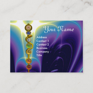 TARJETA DE VISITA ROD DE ASCLEPIUS,7 CHAKRAS,YOGA ,ENERGÍA ESPIRITUA