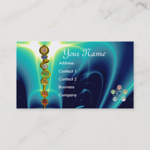 TARJETA DE VISITA ROD DE ASCLEPIUS,7 CHAKRAS,YOGA ,ENERGÍA ESPIRITUA