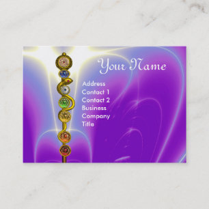 TARJETA DE VISITA ROD DE ASCLEPIUS,7 CHAKRAS,YOGA ,ENERGÍA ESPIRITUA