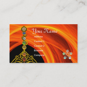 TARJETA DE VISITA ROD DE ASCLEPIUS,7 CHAKRAS,YOGA ,ENERGÍA ESPIRITUA