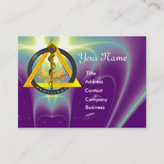 TARJETA DE VISITA ROD DE ASCLEPIUS DENTISTRY MONOGRAM