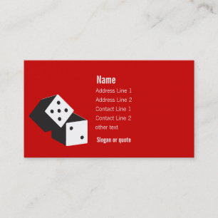 Tarjeta de visita rodante de los dados
