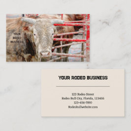 Tarjeta De Visita Rodeo Bull Rustic Country Western