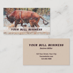 Tarjeta De Visita Rodeo Cowboy Bull Riding