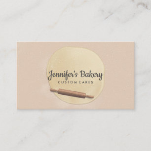 Tarjeta De Visita Rodillo con masa beige marfil