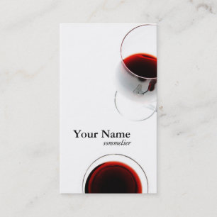 tarjeta de visita roja de la copa de vino -