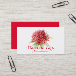 Tarjeta de visita roja de la granja del arte de la
