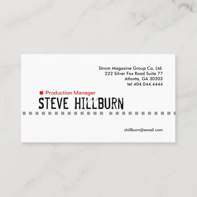 Tarjeta de visita roja de la rociada 4 (Anverso)