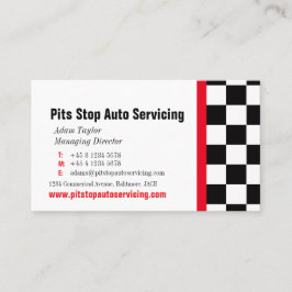 Tarjeta de visita roja de mantenimiento de la