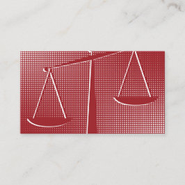 Tarjeta de visita roja de notario profesional