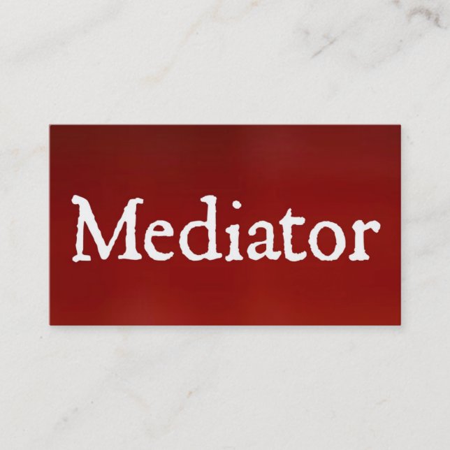 Tarjeta de visita roja del mediador (Anverso)