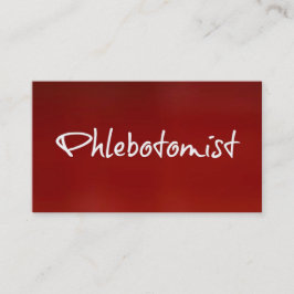 Tarjeta de visita roja flebotomática