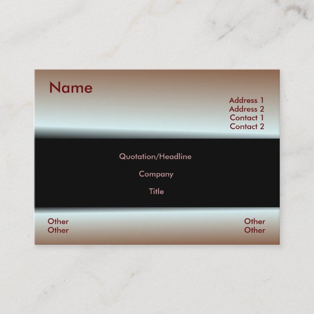 Tarjeta de visita roja metálica (Anverso)