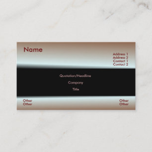 Tarjeta de visita roja metálica