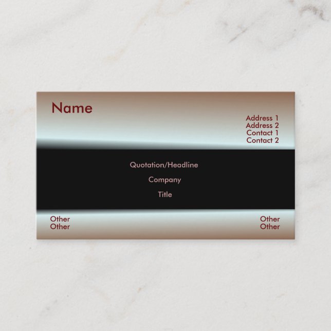 Tarjeta de visita roja metálica (Anverso)