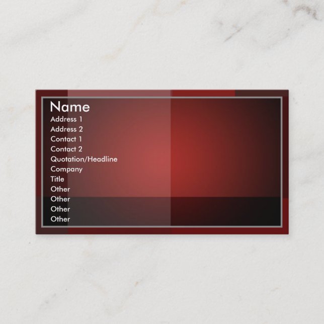Tarjeta de visita Roja mezclada (Anverso)
