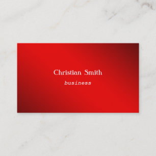 Tarjeta de visita roja mínima y moderna