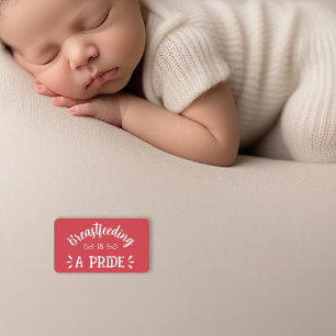 Tarjeta de visita roja para amamantar