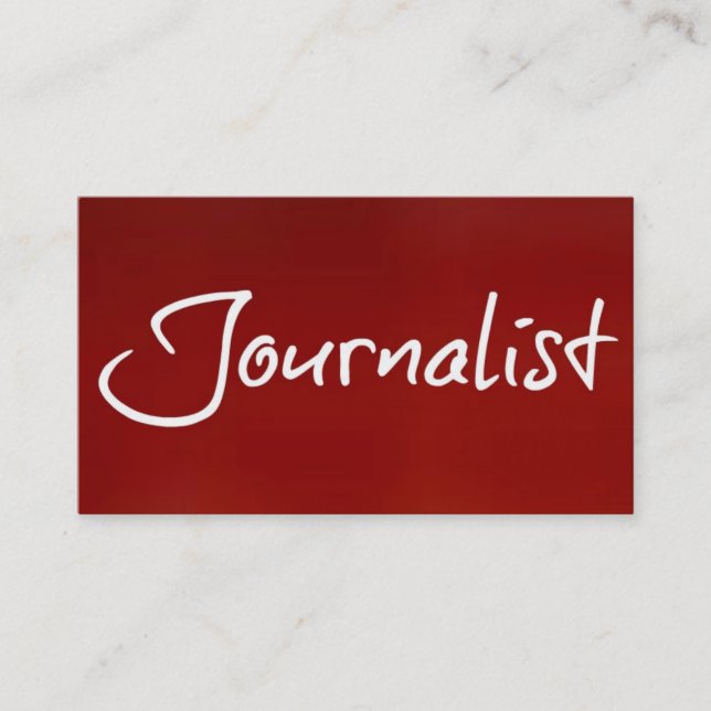 Tarjeta de visita roja para periodistas (Anverso)