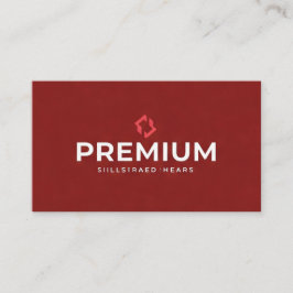 Tarjeta de visita roja premium