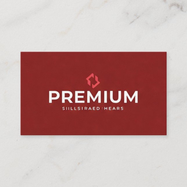 Tarjeta de visita roja premium (Anverso)
