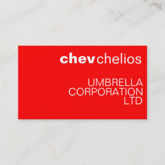 Tarjeta de visita roja profesional