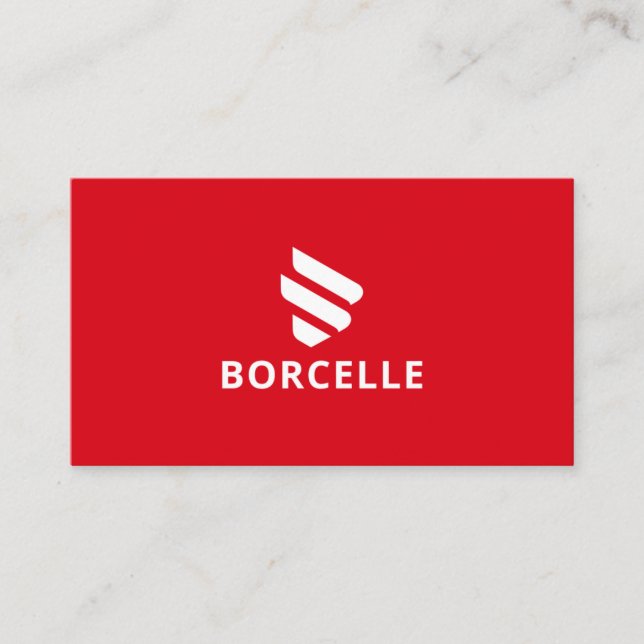 Tarjeta de visita roja y negra (Anverso)