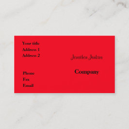 Tarjeta De Visita Rojo