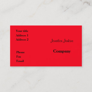 Tarjeta De Visita Rojo