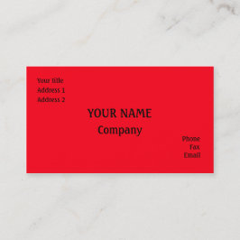 Tarjeta De Visita Rojo