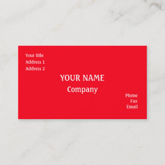 Tarjeta De Visita Rojo