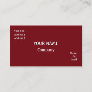 Tarjeta De Visita Rojo