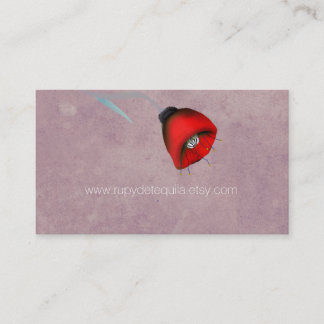 TARJETA DE VISITA ROJO AMAPOLA