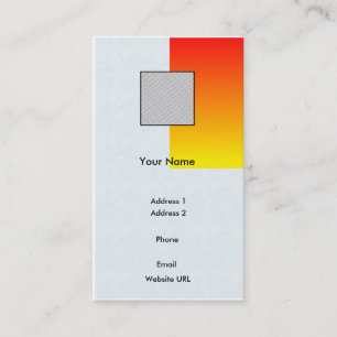 Tarjeta De Visita Rojo/Amarillo-Negocio