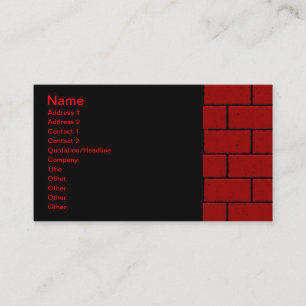 TARJETA DE VISITA ROJO BRICK BACKGROUNS RECITANGLE FORMAS GRÁFICOS 