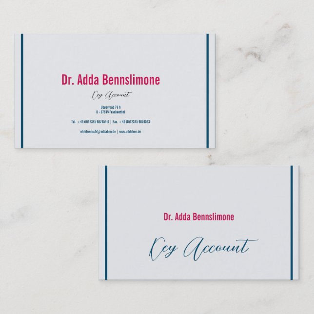 Tarjeta De Visita Rojo Carmesí (Anverso / Reverso)
