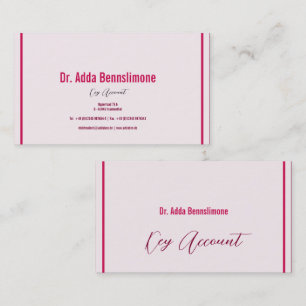 Tarjeta De Visita Rojo Carmesí