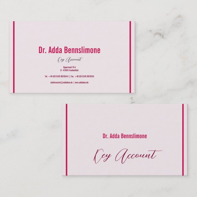Tarjeta De Visita Rojo Carmesí (Anverso / Reverso)