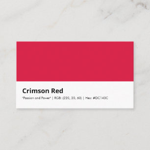 Tarjeta De Visita Rojo carmesí "Pasión y poder"