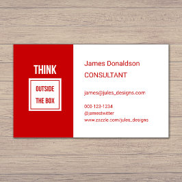 Tarjeta De Visita rojo consultor moderno profesional