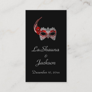 Tarjeta De Visita "Rojo de la máscara de la mascarada" - con el