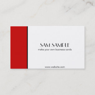 Tarjeta De Visita Rojo del escarlata