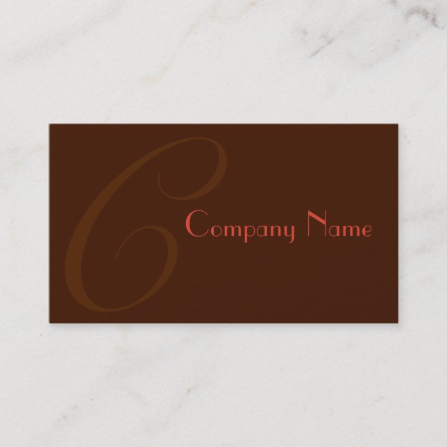 Tarjeta De Visita Rojo Dos Tones (Anverso)