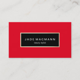 Tarjeta De Visita Rojo elegante