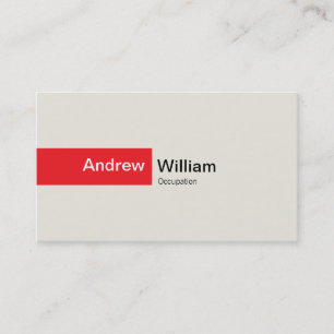 Tarjeta De Visita Rojo elegante